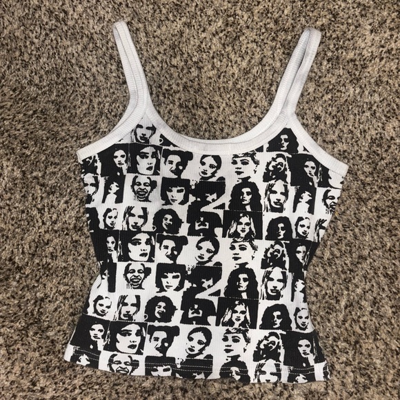 Edikted White Ribbed Tank Top - Picture 1 of 3